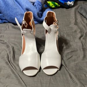 White high heels